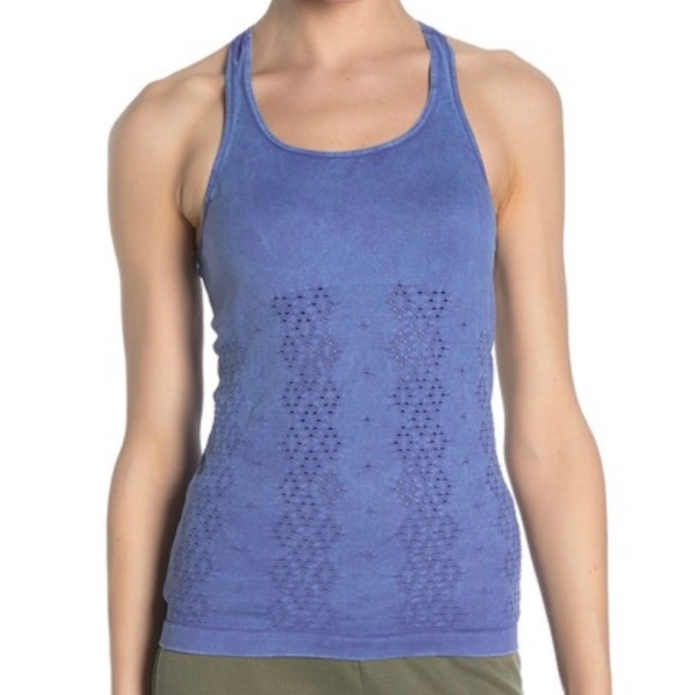 Free People Perforated Seamless Racerback Top M/L - Picture 3 of 11